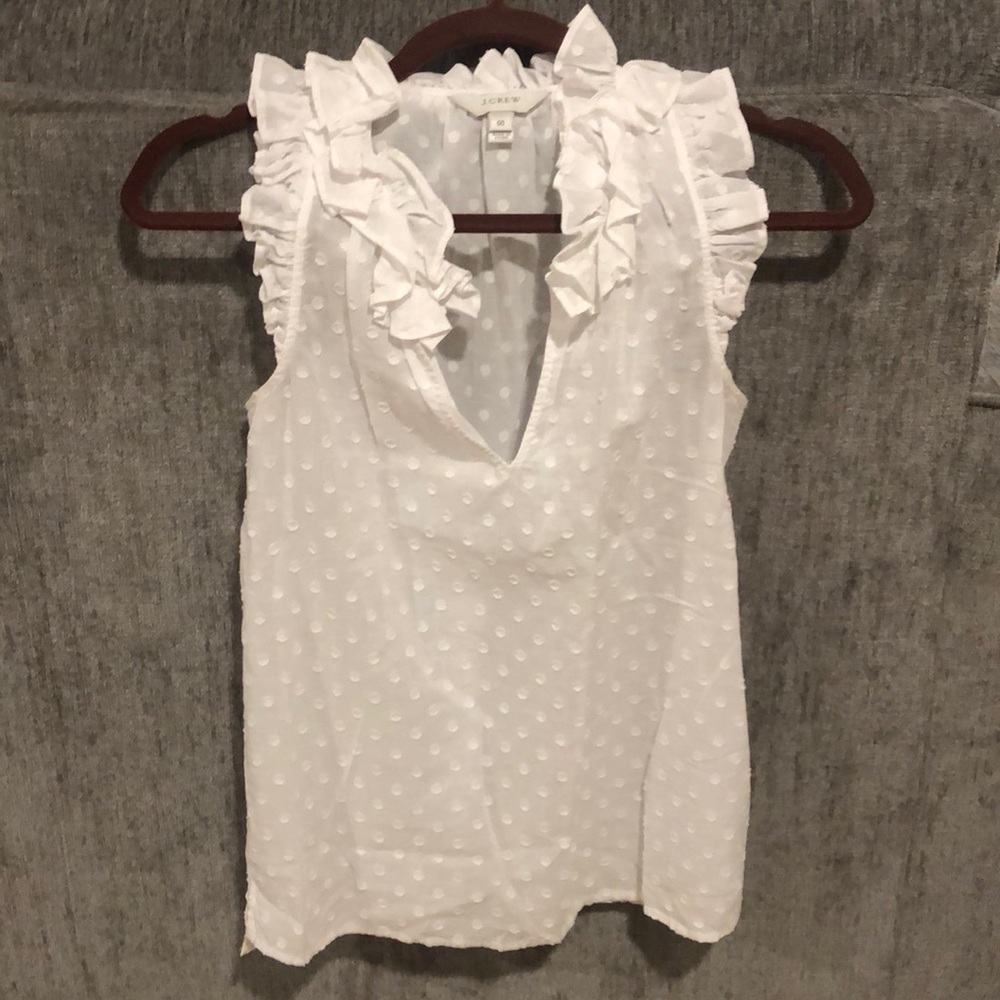 J Crew size 00 100% cotton tank in excellent condition and is so cute!